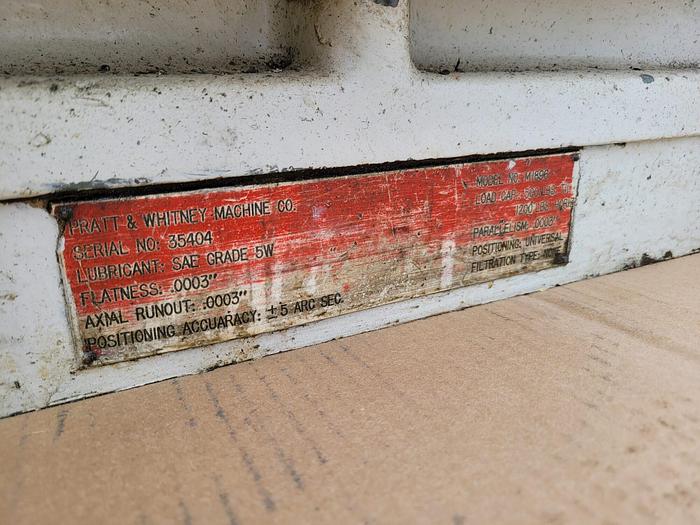 Used Pratt & Whitney 24” Motorized Tilting Rotary Table M-1896