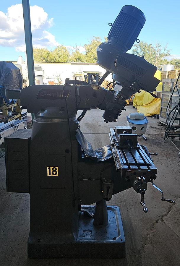 Used 2012 3 Hp ACER E-Mill EVS-3VSII Knee Mill , 9" x 49" Table Acurite DRO