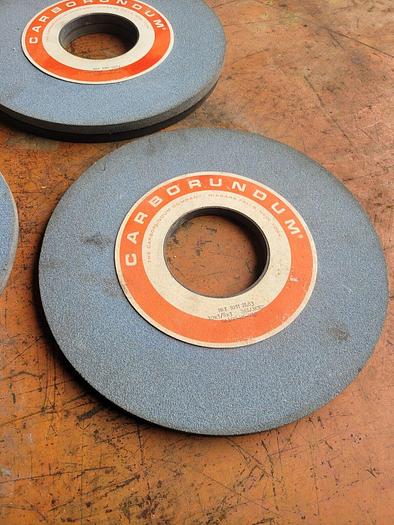 Used Lot of 4 Carborundum 10'' X 3/8'' X 3'' Straight Grinding Wheel GA100-H6-V10
