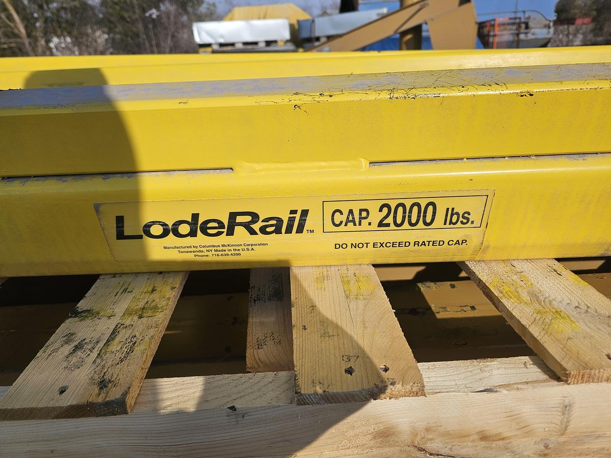 Used 15' Span x 30' Runway CM Lode Rail Modular 1 Ton Freestanding Workstation Crane & Hoist