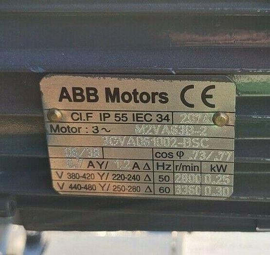 ABB DNP 132-4M Electric Motor 26.1 kW Power 1865 RPM 440V, 3ph