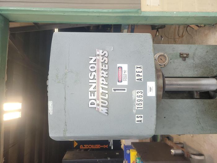 Used Denison Hydraulic 8 Ton Multipress 10” Stroke 6” Throat 7.5 Hp Motor