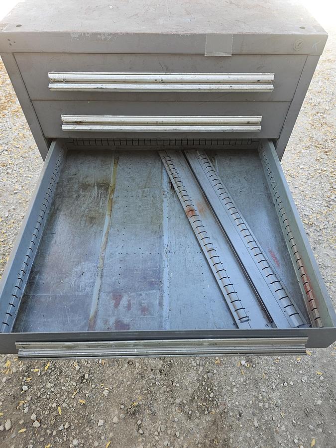 Used Stanley Vidmar 6-Drawer Industrial Modular Tooling Cabinet (30" x 28" x 44")