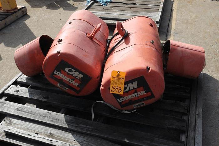 Used 2 Ton CM #5201H Lodestar XL Electric Chain Hoist 460V-3-60, 15′ Lift – 18 FPM