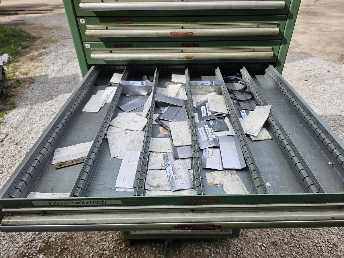 Used Nu-Era 15 Drawer Automator Ball Bearing Tooling Cabinet 28.5" x 28.5" x 60"