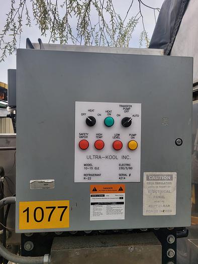 Used Ultra-Kool Model #10-15-ETE Ultrasonic Parts Degreaser w/Cold Trap & Crest Ultrasonic Generators