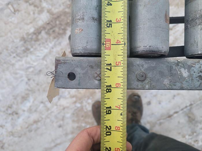 Used 25′ Hytrol 10′ x 18” Galvanized Steel Gravity Feed Roller Conveyor 1 3/4” Roll