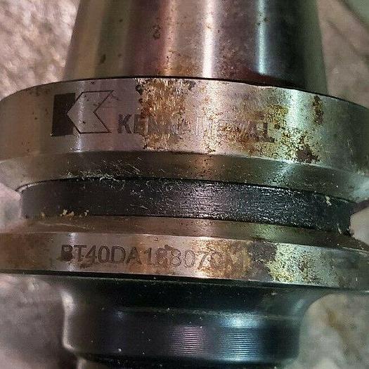 Used Kennametal BT40 Taper Tool Holder Part #BT40DA188070M