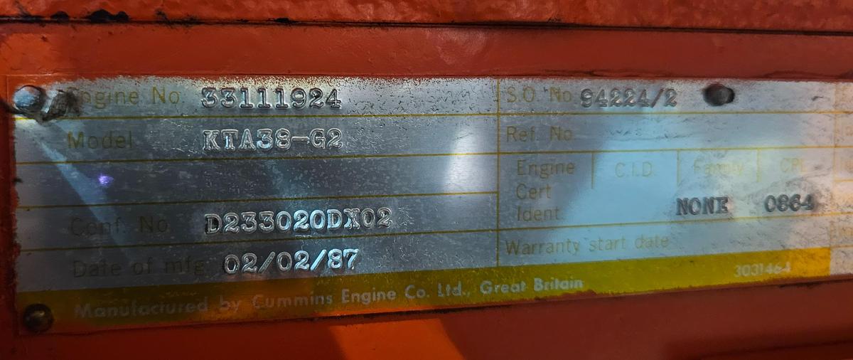 Used 800 kW DMT Diesel Generator | Cummins KTA38-G2 Engine | 1000 kVA | Standby