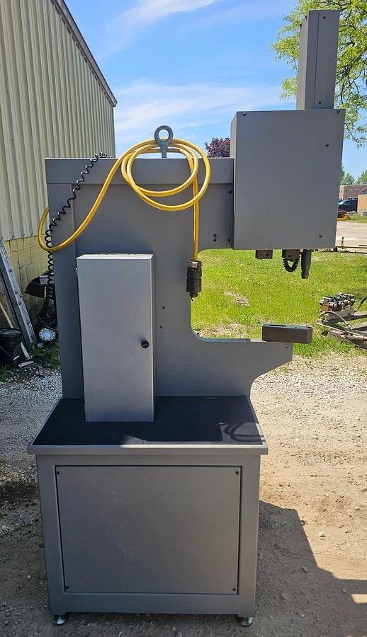 Used Haeger 618-1L Hydraulic Fastener 6-Ton Insertion Press, 18" Throat, Includes Various Tooling