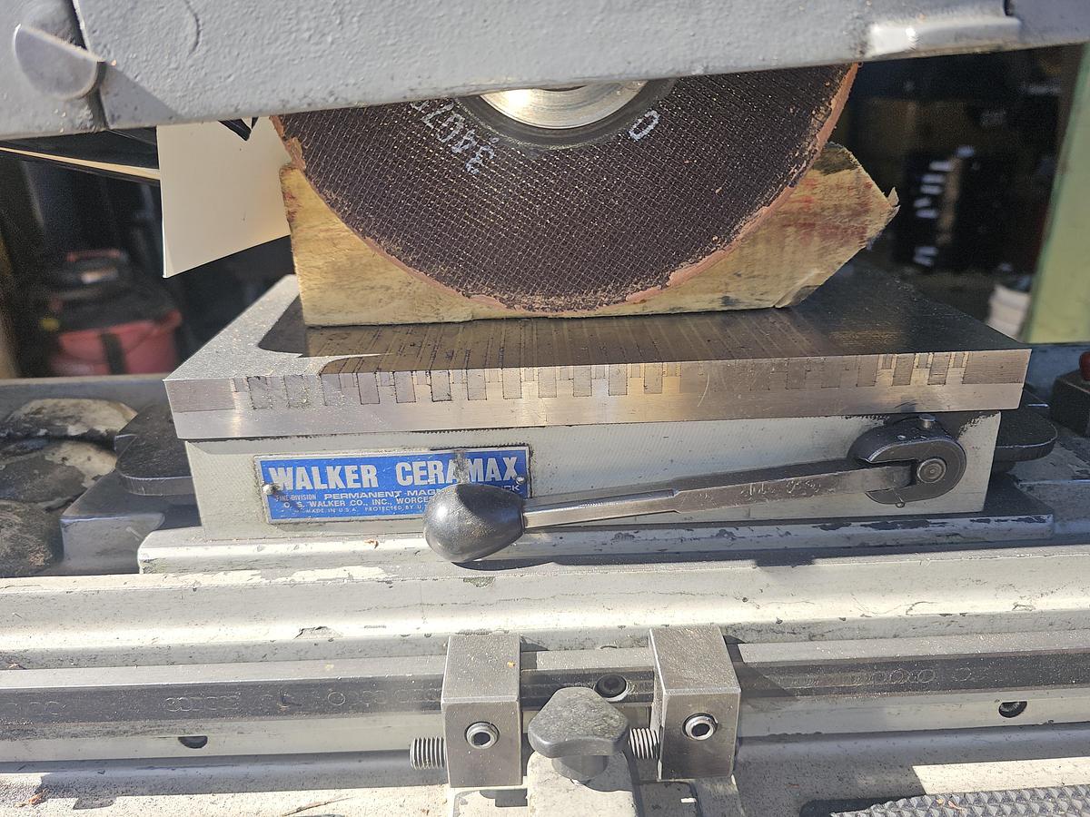 Used 6" x 12" Okamoto Linear 6-12/14 Manual Hand Feed Surface Grinder & Mag. Chuck