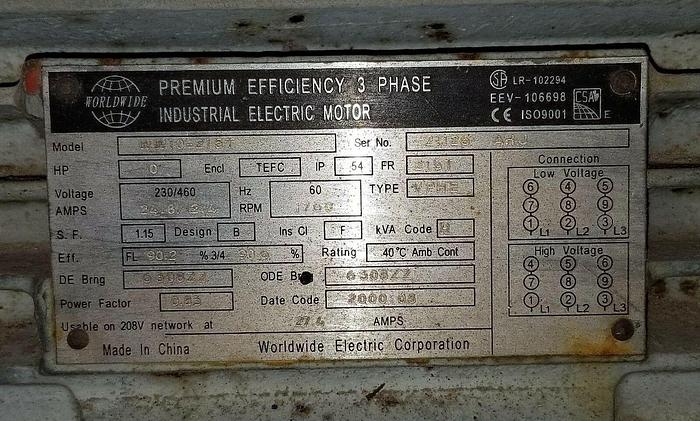 Used 10 Hp 3,000 PSI RACINE 5 GPM Hi-Pressure Hydraulic Pump/30 Gallon Tank Combo