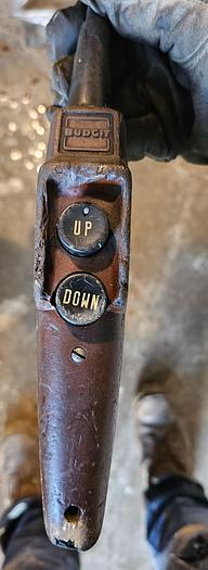 Used 1 Ton Budgit 309828-43 Electric Roller Chain Hoist & Trolley, 10' Lift, 8 F.P.M Lift Speed