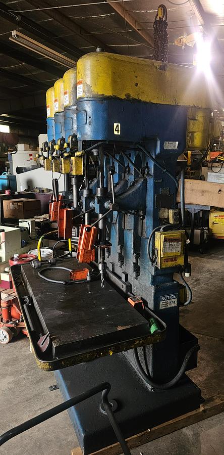 Used 24" Swing Edlund 2F12 Multi Spindle Gang Drilling Machine 
