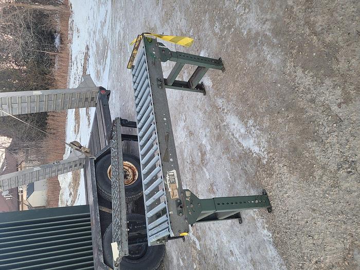 Used 25′ Hytrol 10′ x 18” Galvanized Steel Gravity Feed Roller Conveyor 1 3/4” Roll