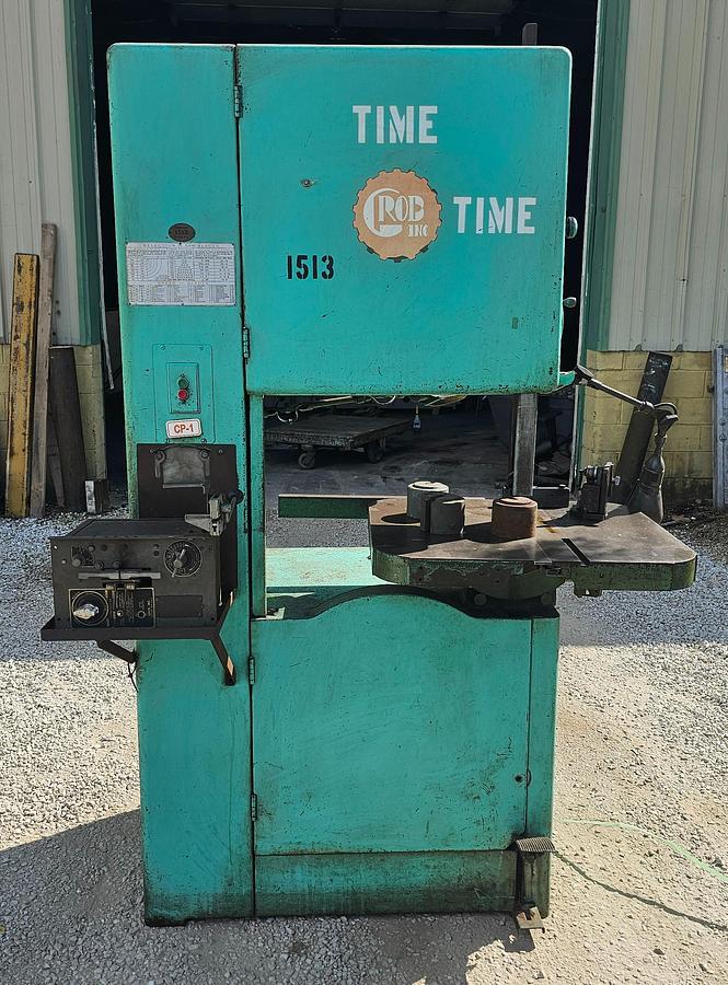 Used 24" Grob NS-24 Industrial Variable Speed Vertical Bandsaw & RW-A Blade Welder