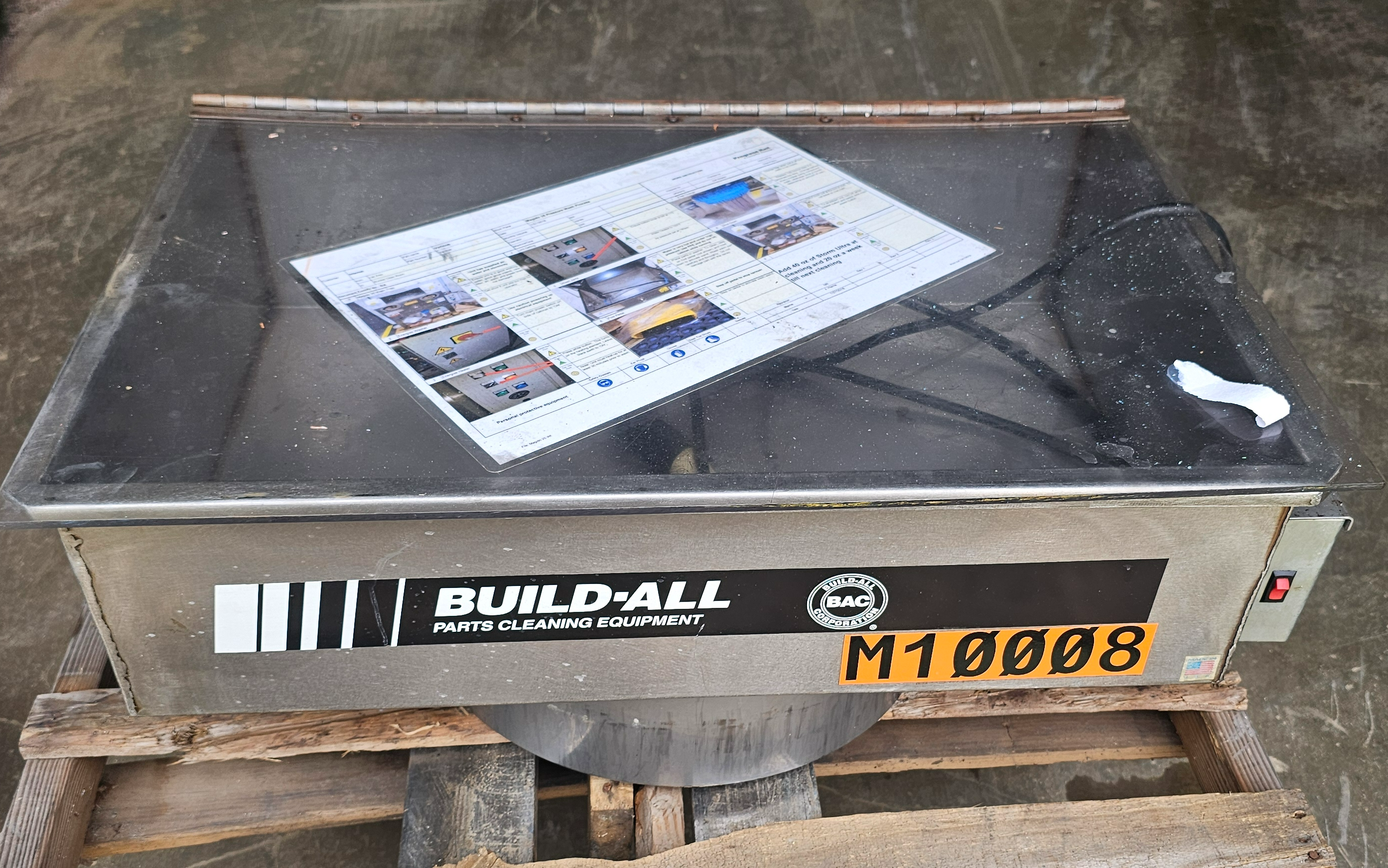 Used Build-All SSWH30MOD Stainless Heated Parts Washer Top (No Drum, Washer Only) 