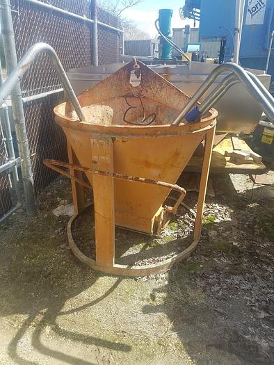 Used 55'' Wide Manual Dumping Steel Cone Hopper