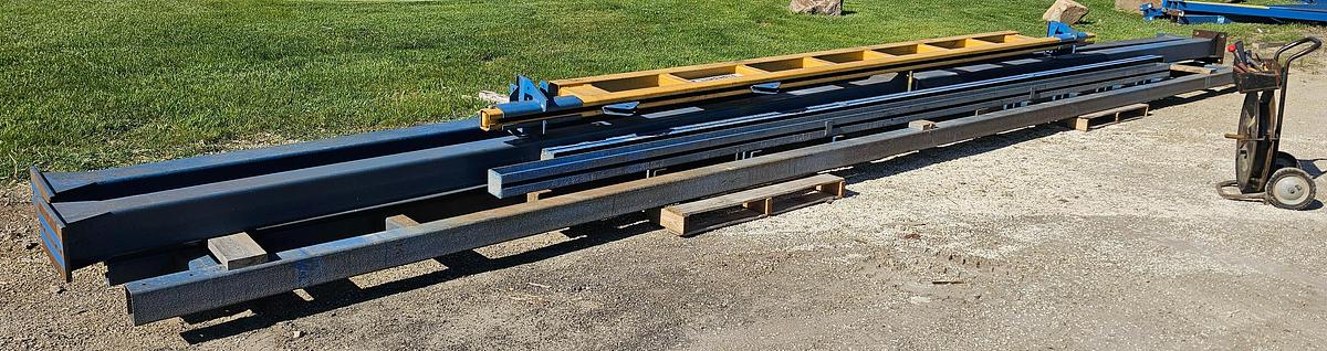 Used 4000 lb (2 Ton) 19.5' Span x 33' Runway Gorbel Freestanding Bridge Crane System & Hoist