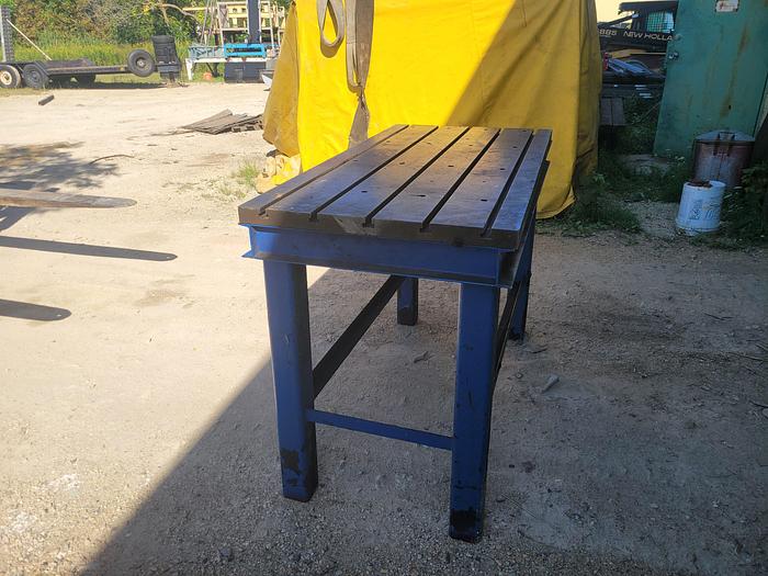 Used 60” x 30” x 2” Thick Large T-Slot Setup Table
