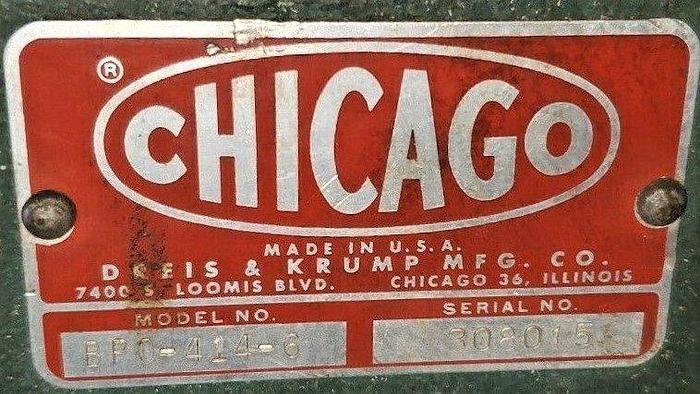 Used 4′ x 14 Gage Chicago Dries & Krump Box and Pan Finger Brake #BPO-414-6