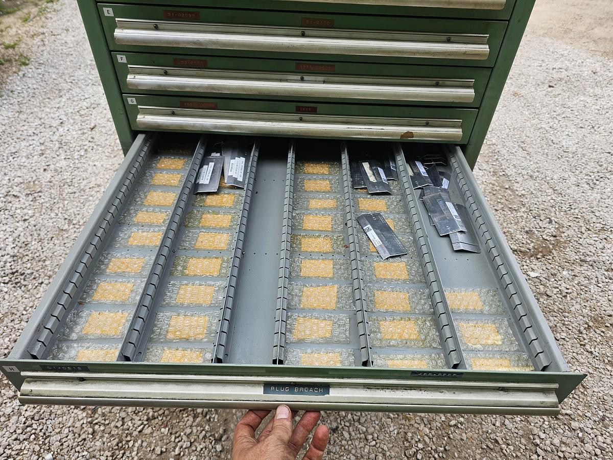 Used Nu-Era 15 Drawer Automator Ball Bearing Tooling Cabinet 28.5" x 28.5" x 60"