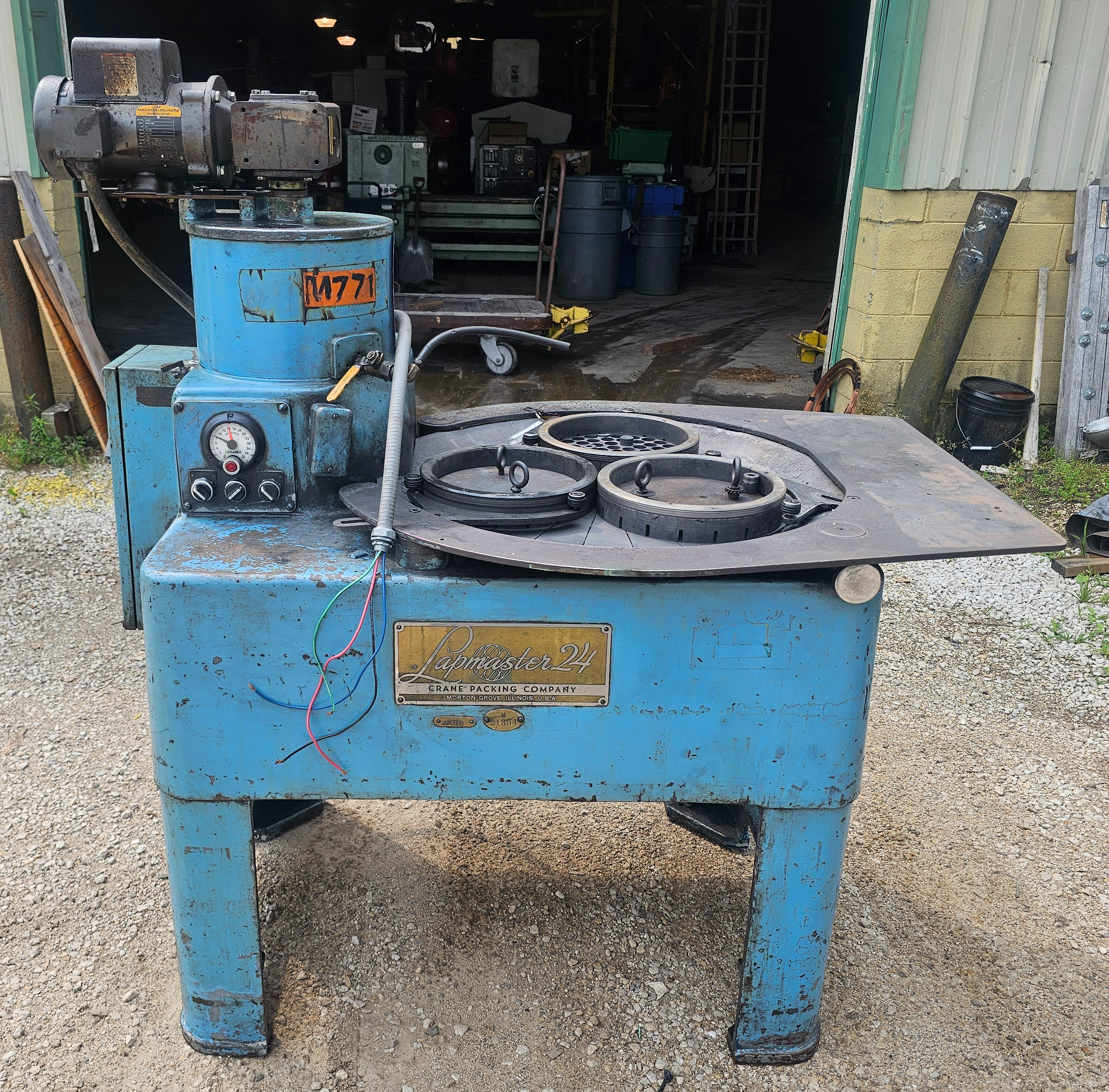 Used 24" Lapmaster Model 24 Flat Lapping Machine, (3) Conditioning Rings, S/N 25473
