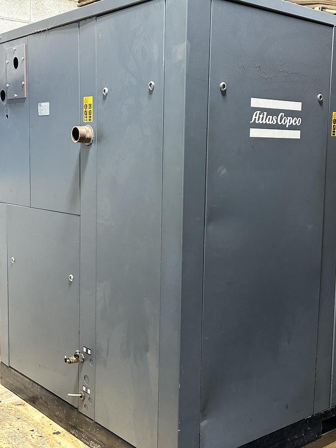 Used 165 Hp Atlas Copco GA110 Rotary Screw Air Compressor 107 Psig Pressure, 604 CFM