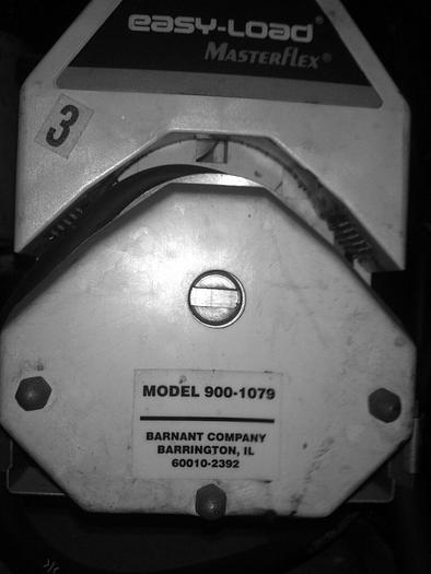 Used 2x Masterflex Easy-Load Peristaltic Pump Model #: 900-1079 mounted on cart