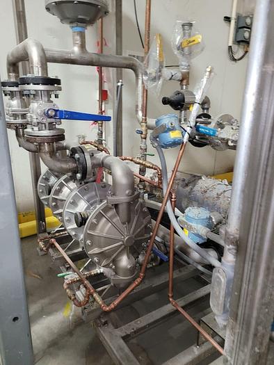 Used SST SacMaster 2 Ton Bulk Bag Discharging System w/Mixing & Storage Tank