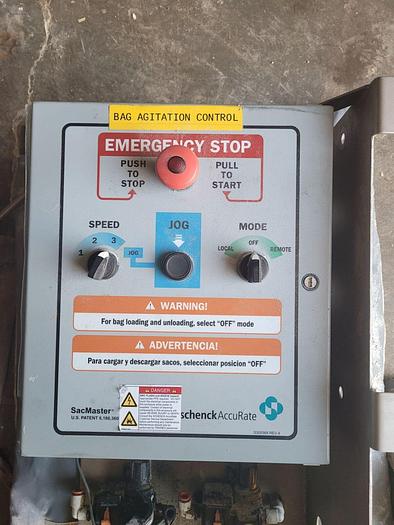 Used SST SacMaster 2 Ton Bulk Bag Discharging System w/Mixing & Storage Tank