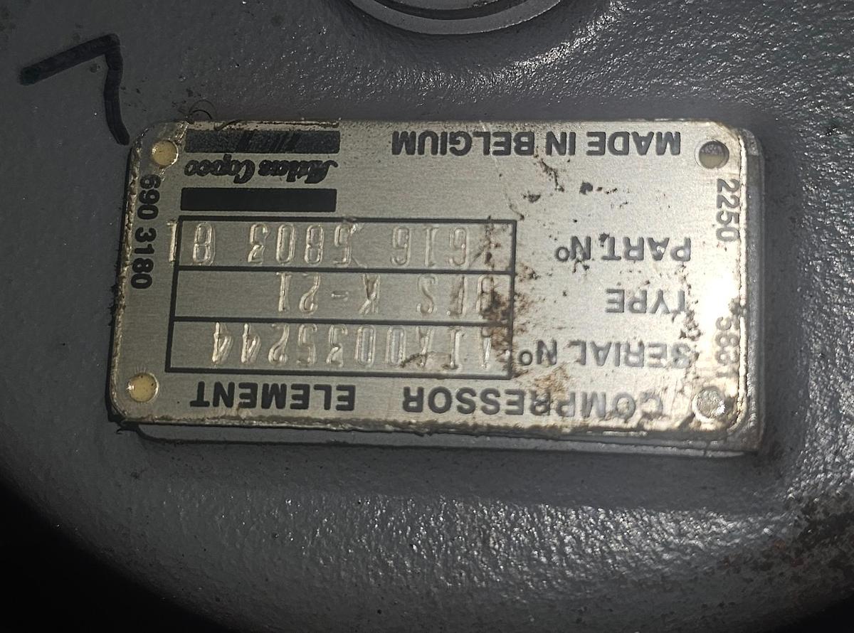 Used 450 Hp Atlas Copco ZR5 Oil Free 2050 CFM Rotary Screw Air Compressor - 34208 Hours