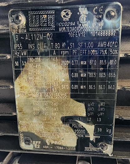 Used Busch Type Mink MM 1142 AV Vacuum Pump 116 CFM