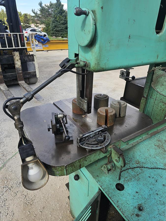 Used 24" Grob NS-24 Industrial Variable Speed Vertical Bandsaw & RW-A Blade Welder