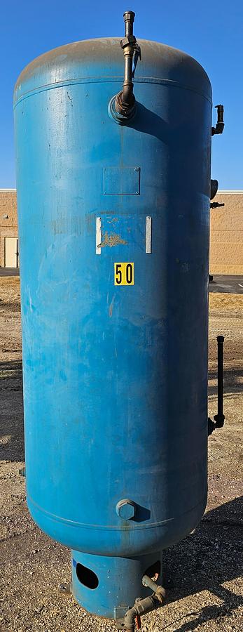 Used 1998 Silvan Industries 400 Gallon Vertical Compressed Air Receiver Tank 137 Psi @ 450*F
