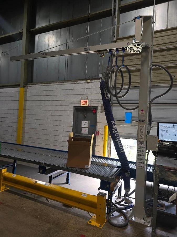 Used 50 Kg Schmalz SBB-EVE-ST-VZ Vacuum Lifter Ergo Handler 10' Arm x 11' HUB Jumbo ERGO 65