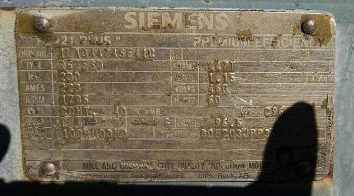 Used 18600-35000 CFM Hartzell 200 Hp Electric Paddle Whl Fan #054-50-AHZ346″ WC/SP