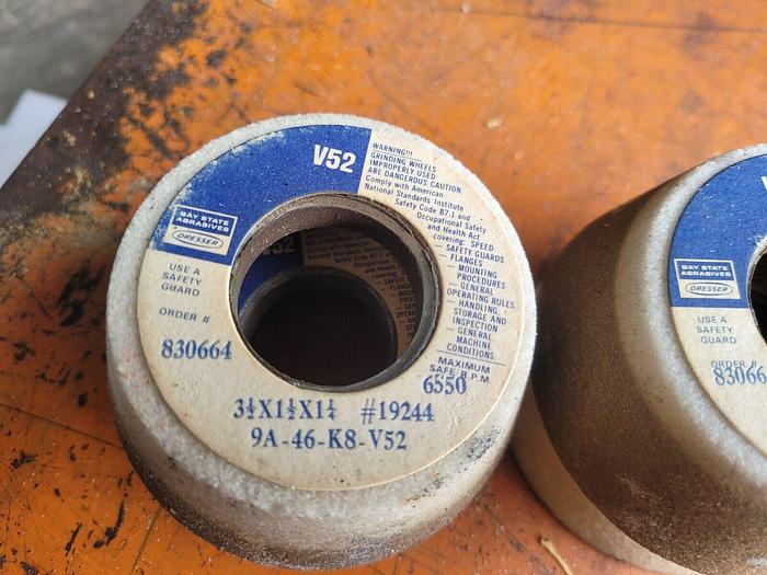 Used 46 Grit Bay State Abrasives 3-1/2" x 1-1/2" x 1-1/4" Flaring Cup Wheels, Qty.-4x