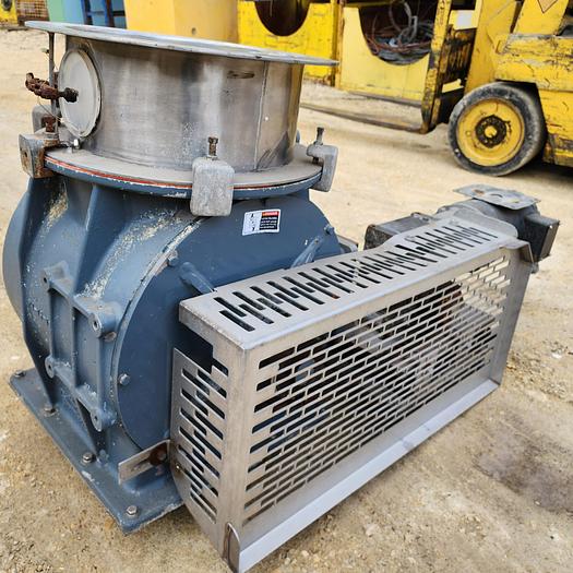 Used 18" Semco RV-15 304 Stainless Steel Rotary Airlock & 1 Hp Motor 208-230/460V 