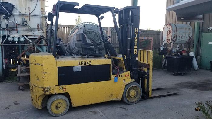 Used Hyster E120-XL 12,000# 48V Electric Forklift 3 Stage w/SS REFURB’D BATTERY