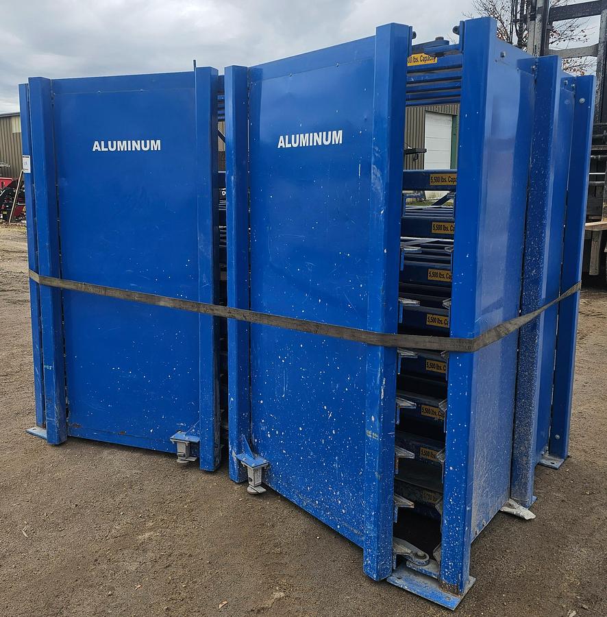 Used 5,500 lb Shelf Capacity Engineered Handling Systems 48" x 99" Sheet Metal Storage Rack System - 8 Shelf