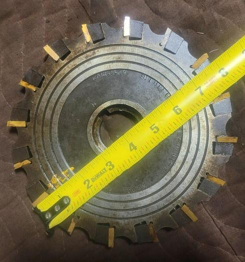 Used Carboloy Futurmill 8'' Carbide Cutter Mill ASL-0816-7 16 Insert 1 1/2'' Arbor