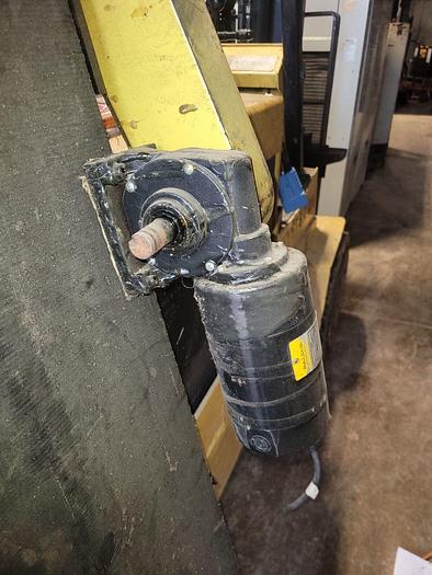 Used 60" Long x 12" W Flat Belt Conveyor section 1/8 Hp @ 90 Volt Vari-speed DC Motor