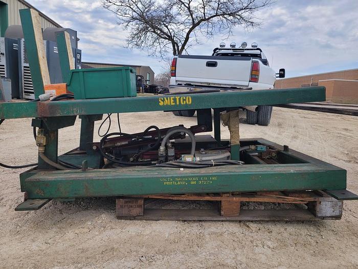 Used SmetCo 6,000# Hydraulic Tilting Panel Saw Feeder Table