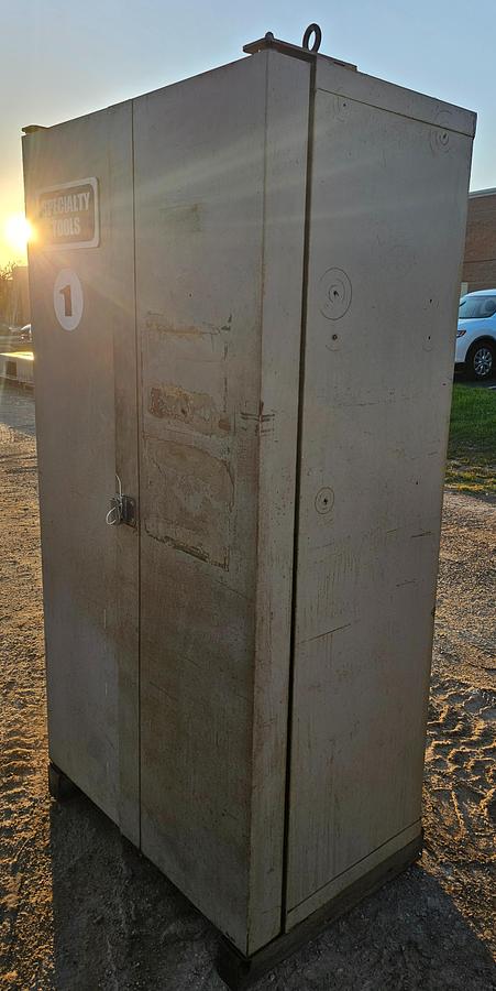 Used Heavy Duty 38" x 24" x 71" T Steel Storage Cabinet, 5 Shelves & Door Storage