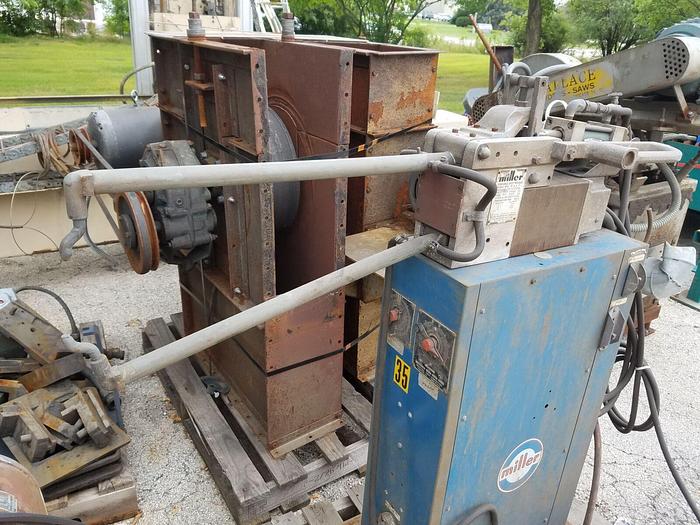 Used 10KVA Miller PortableSpot Welder on Stand w/cooler Model #: MPS-10-AFT