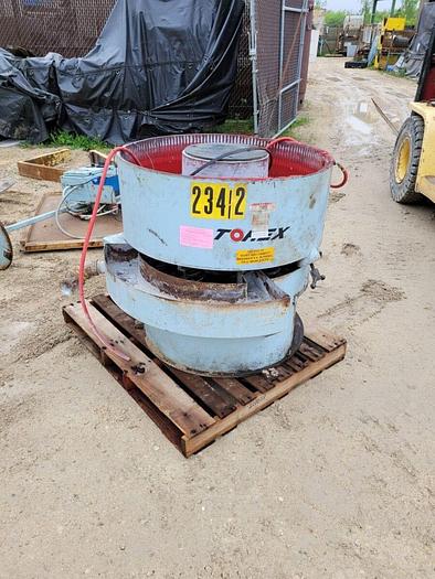 Used Torex 36” Diameter Model #TG3614-F Vibratory Finishing Tub w/Pump System