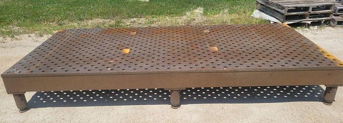Used 55" x 118" Acorn Style Steel Precision Set-up/Welding Table 1-1/8" Tapered Holes