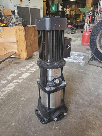 Used Grundfos CRN3-9 A-B-A-E-H00E Pump & 1-1/2 Hp Electric Motor #ML80BA-2-56C-C2