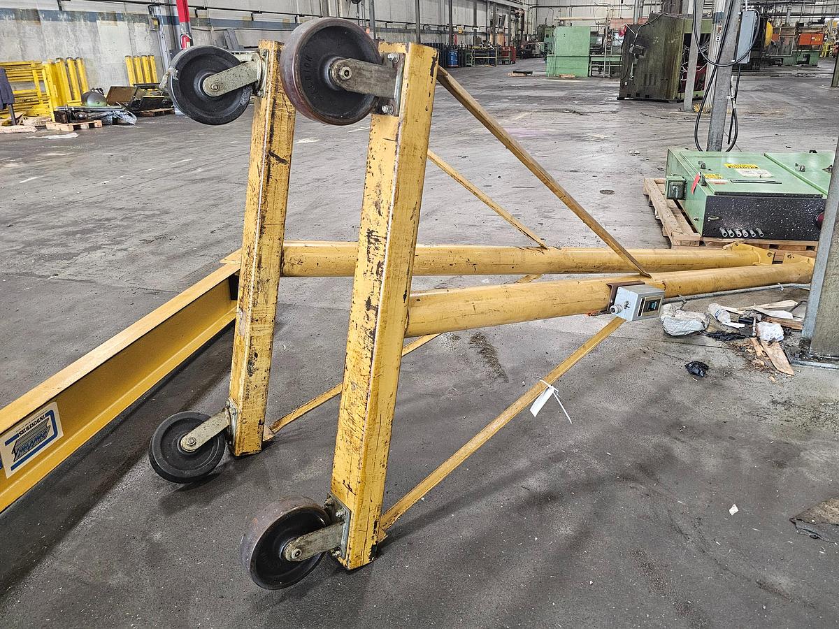 Used 2 Ton Contrx Cranes 17' Span Fixed Height Gantry Crane & Budgit Electric Hoist